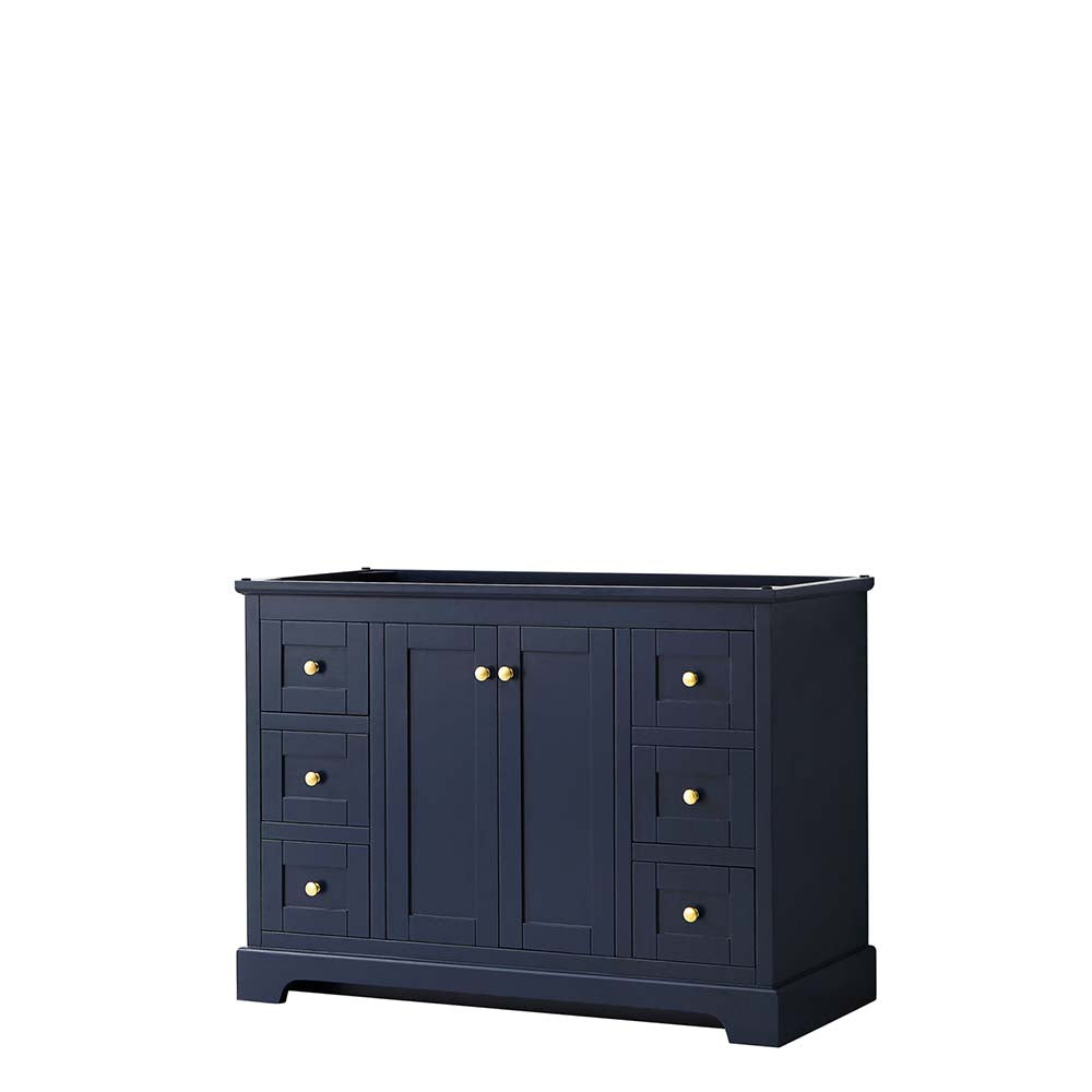 Wyndham Collection, Avery 48 Inch Single Bathroom Vanity in Dark Blue