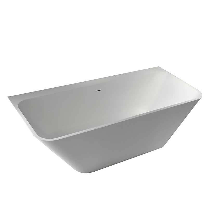 Control Brand, Control Brand True Solid Surface Bliss 70.88" x 33.5" Soaking Bathtub