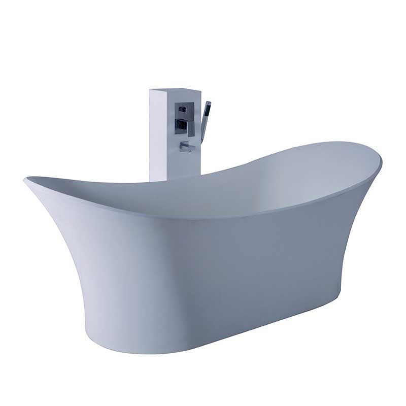 Control Brand, Control Brand True Solid Surface Cloud 68.88" x 29.5" Soaking Bathtub