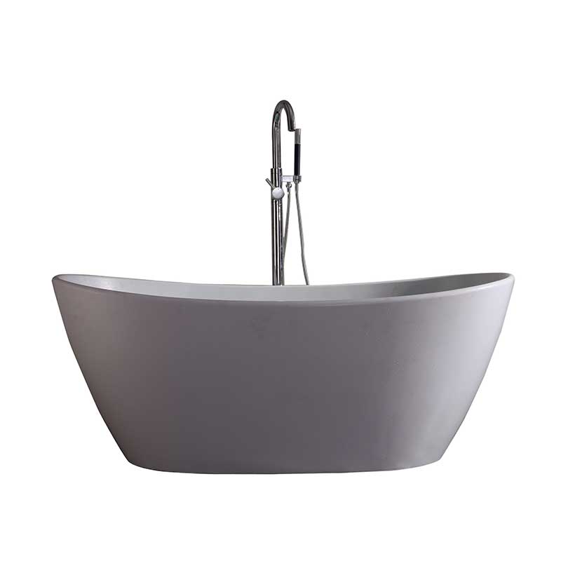 Control Brand, Control Brand True Solid Surface Harmony 64.25" x 33.5" Soaking Bathtub