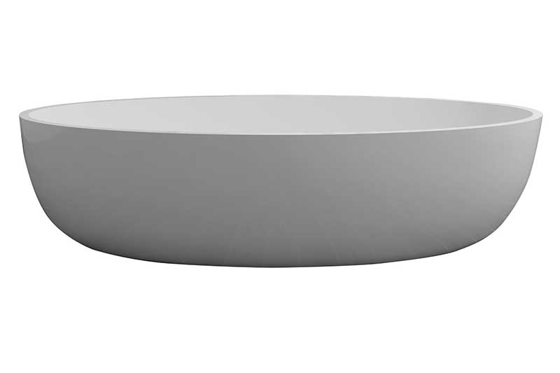 Control Brand, Control Brand True Solid Surface Zen 67" x 31.5" Soaking Bathtub