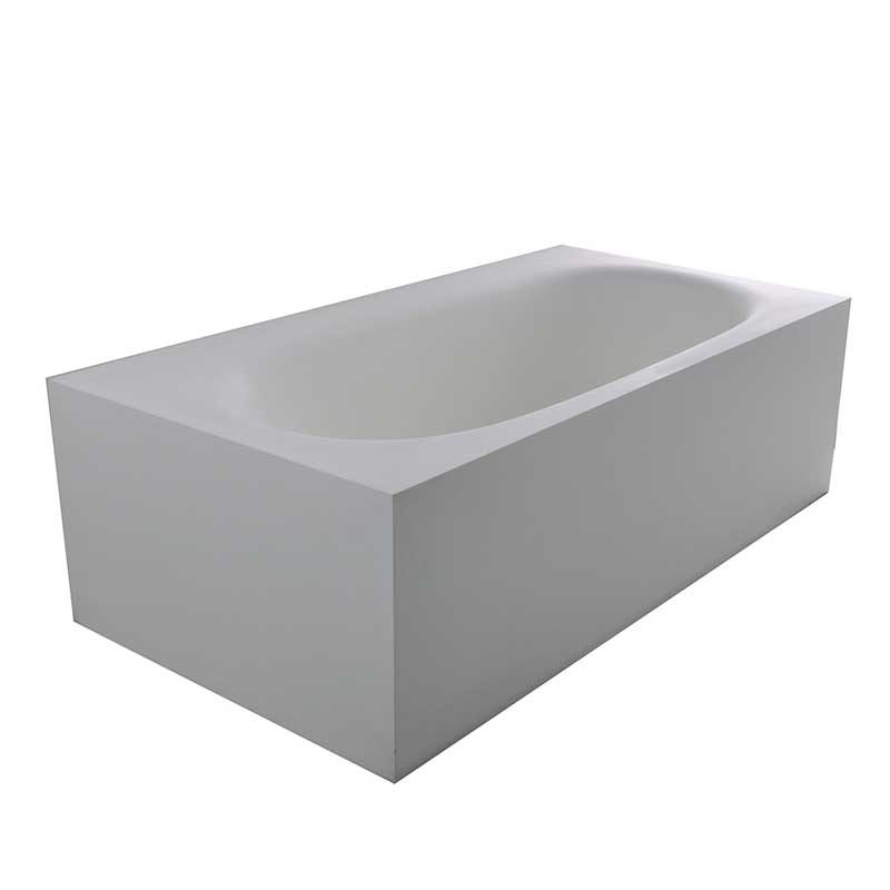 Control Brand, Control Brand True Solid Surface Zenith 70.88" x 36.63" Soaking Bathtub