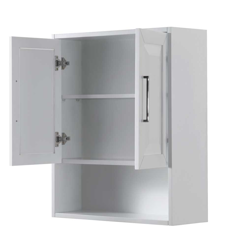 Wyndham Collection, Daria Wall-Mounted Storage Cabinet in White