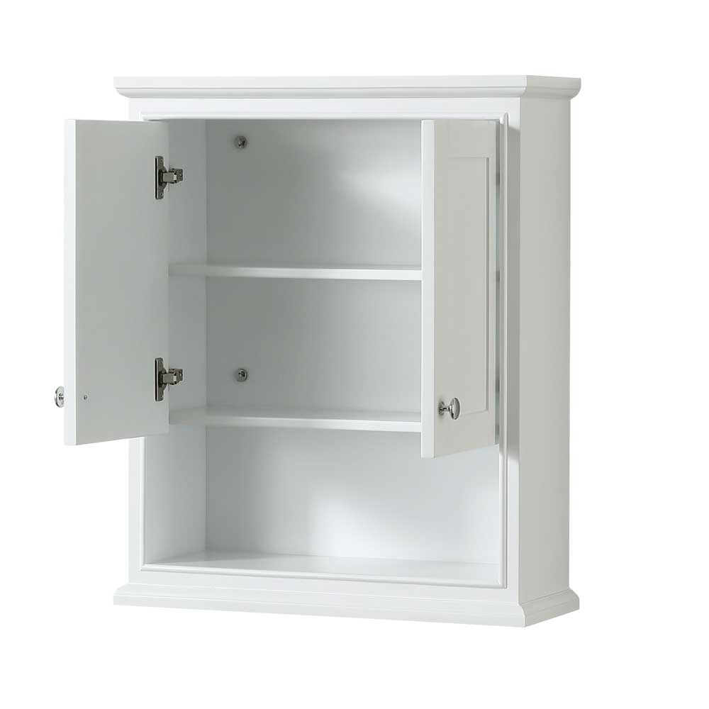 Wyndham Collection, Deborah Bathroom Wall-Mounted Storage Cabinet in White