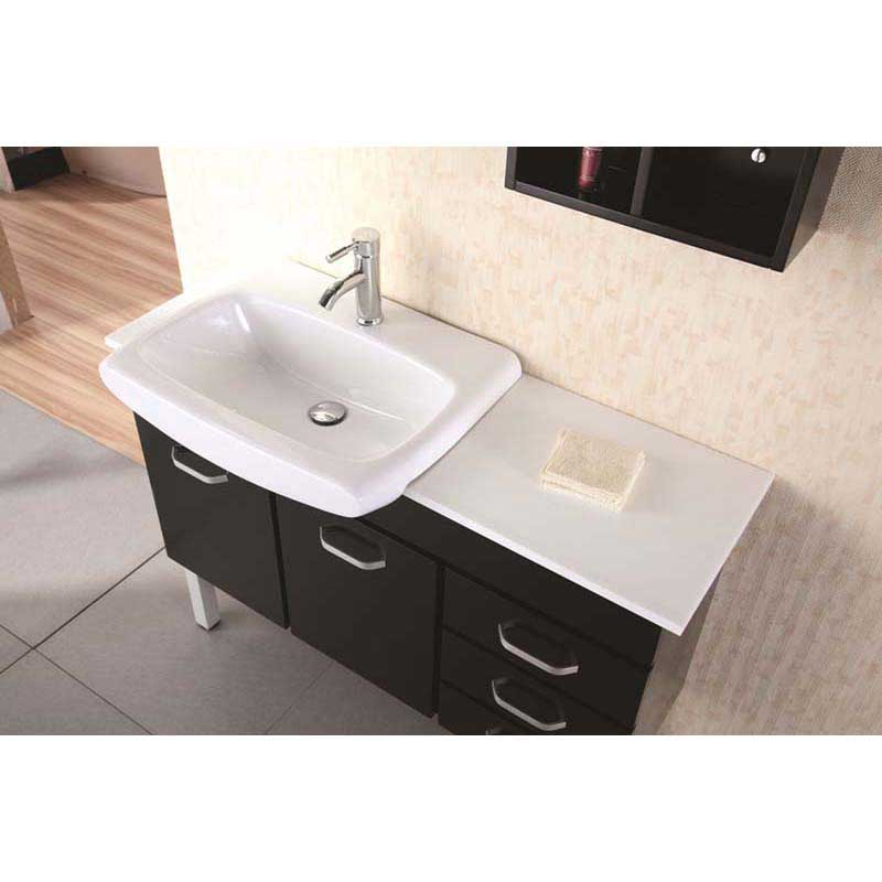 Design Element, Design Element Belini 46" Double Sink Vanity Set in Espresso