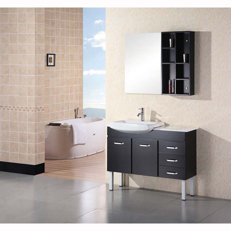 Design Element, Design Element Belini 46" Double Sink Vanity Set in Espresso