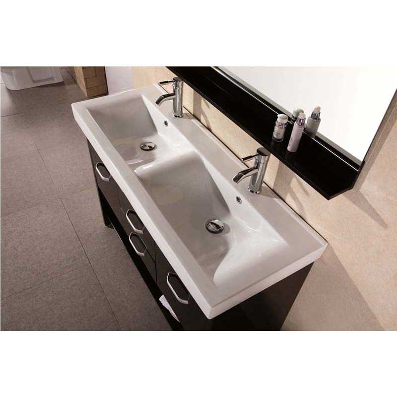 Design Element, Design Element Citrus 48" Double Sink Vanity Set in Espresso