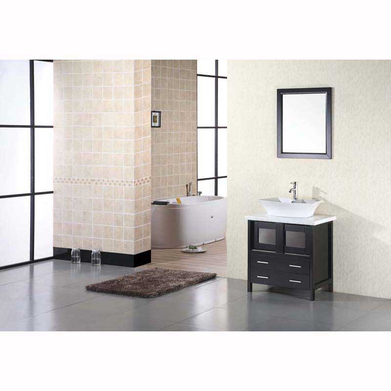 Design Element, Design Element Elite 30" Single Sink Vanity Set in Espresso