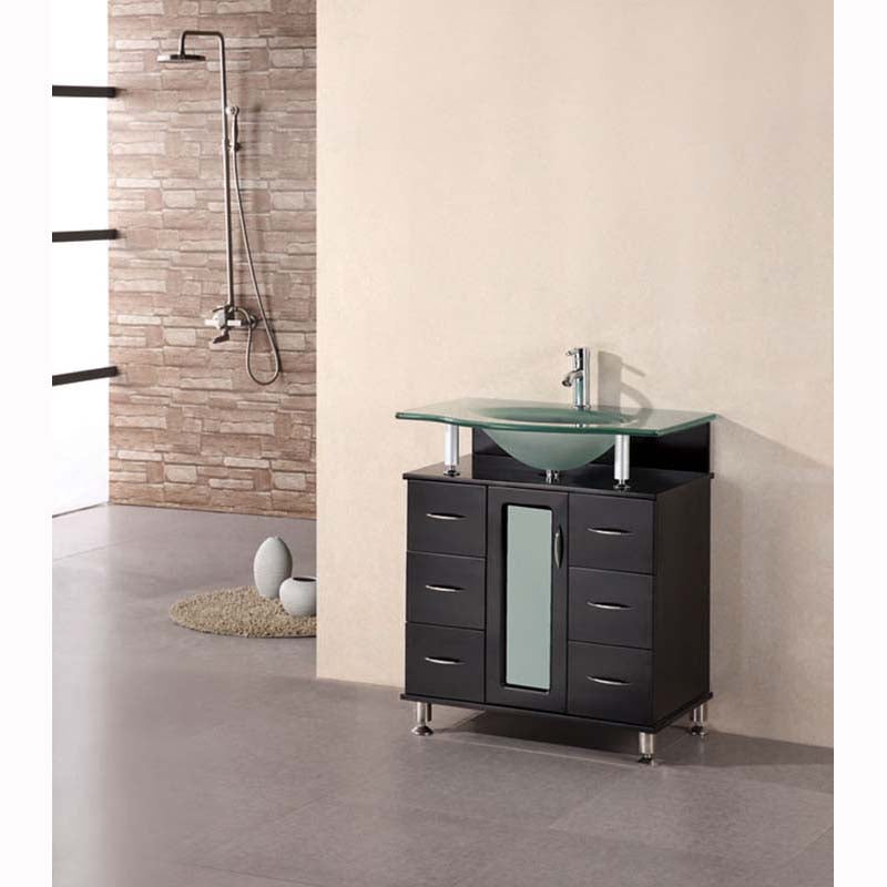 Design Element, Design Element Huntington 30" Single Sink Vanity Set in Espresso