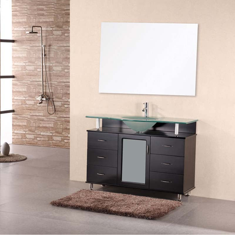 Design Element, Design Element Huntington 48" Single Sink Vanity Set in Espresso