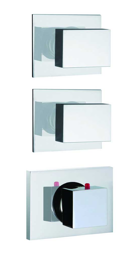 Nameeks, Fima by Nameeks Bio Built-In Thermostatic Valve Trim with Two Volume Control Handles