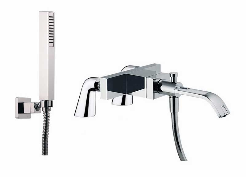 Nameeks, Fima by Nameeks Bio Shock Single Handle Deck Mount Diveter Tub Faucet with Hand Shower